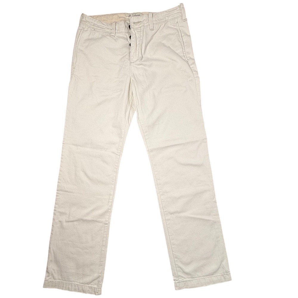 Abercrombie & Fitch Chinos Mens 31x32 Cream New Slim Straight Button Fly Pants